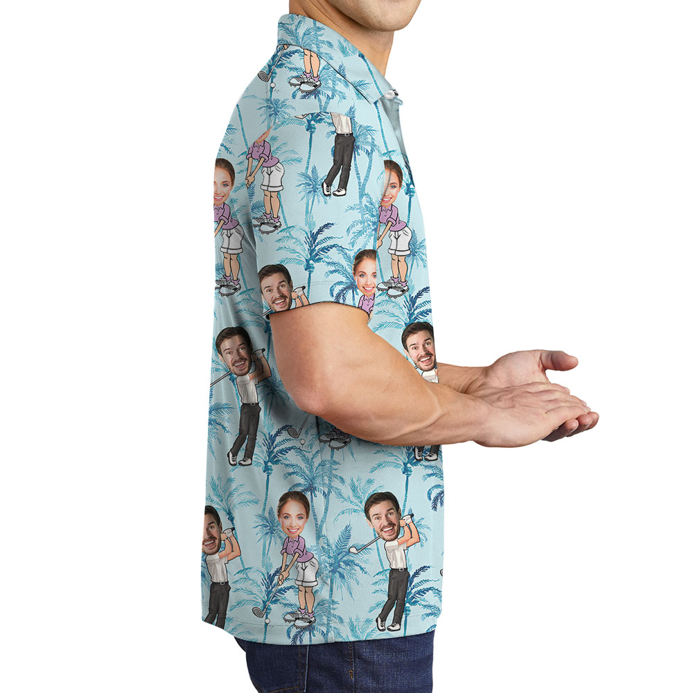 Custom Face Golf Men's Collared Shirt