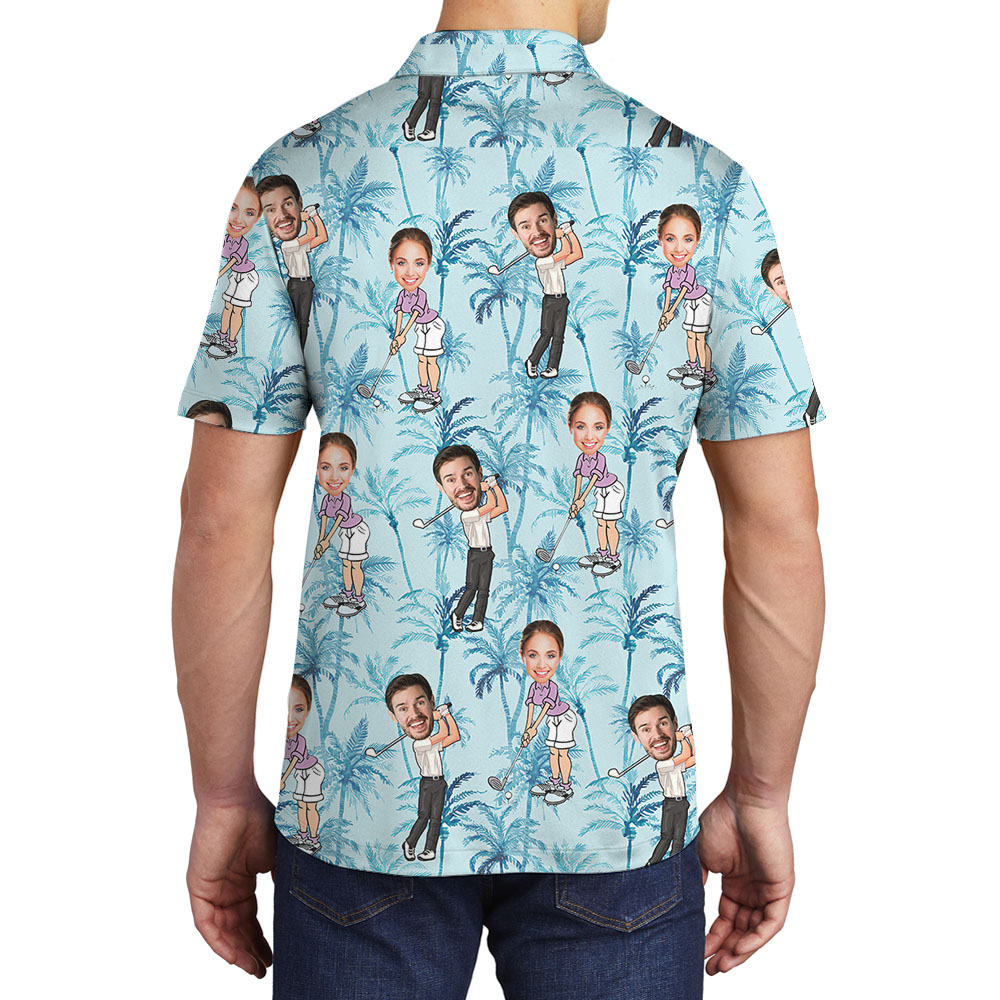 Custom Face Golf Men's Collared Shirt