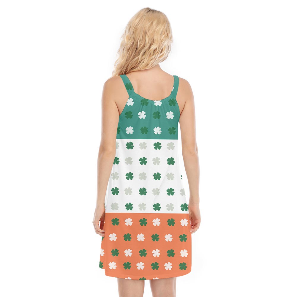 St. Patrick's Day Lucky Charm Green Cami Dress For Women