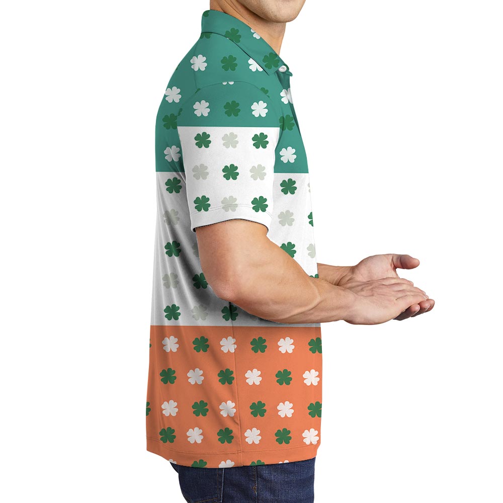 St Patrick Day Lucky Charm Polo Shirt For Men