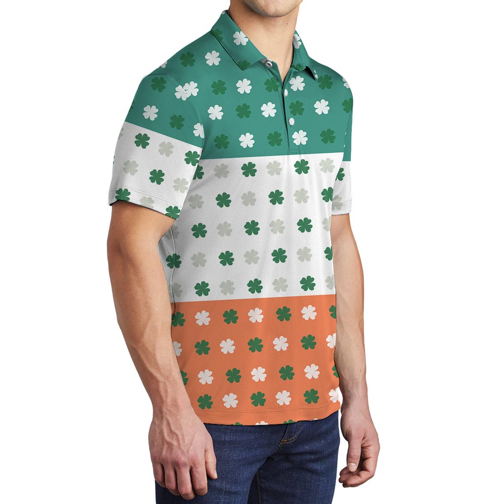 St Patrick Day Lucky Charm Polo Shirt For Men