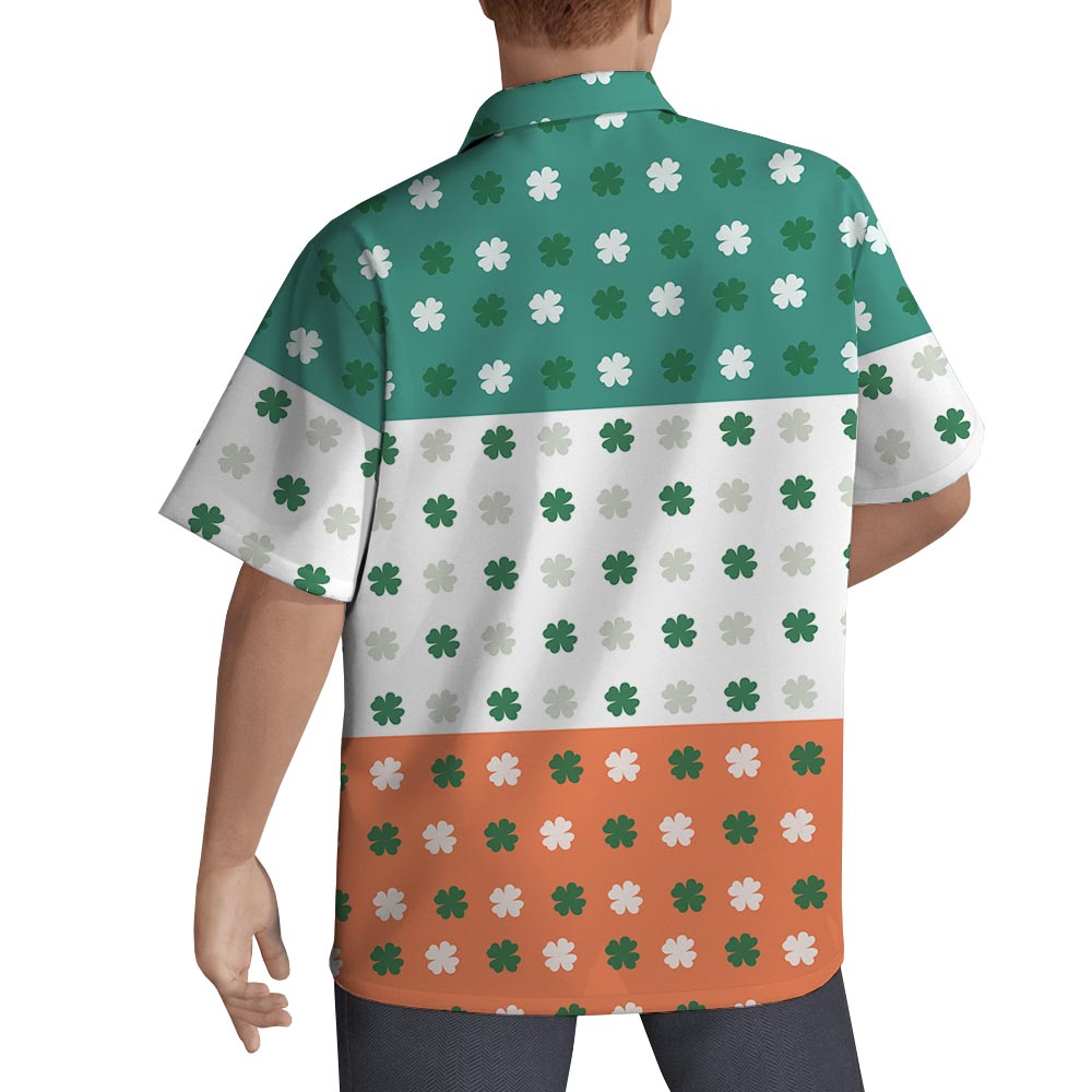 Saint Patrick's Day Luck Charm Button Up Hawaiian Shirt For Men