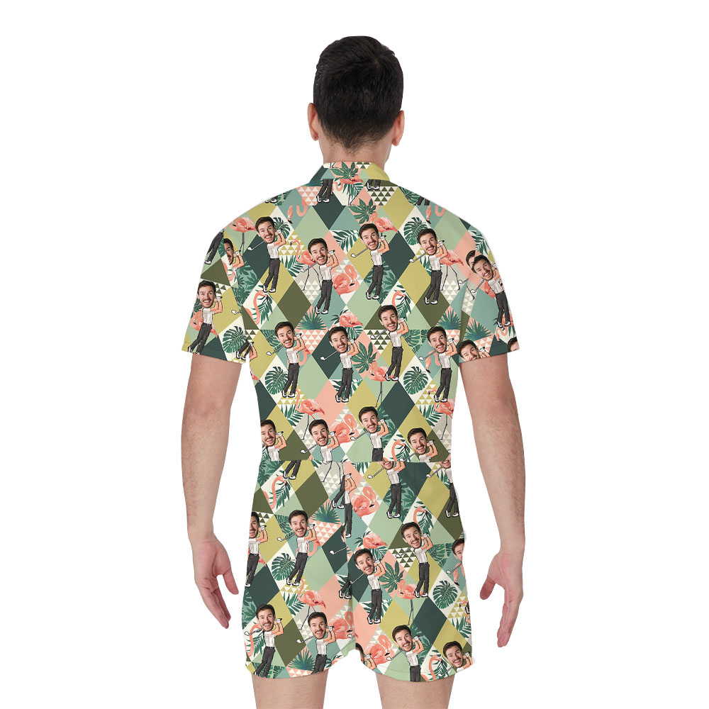 Custom Face Men's Golf Romper