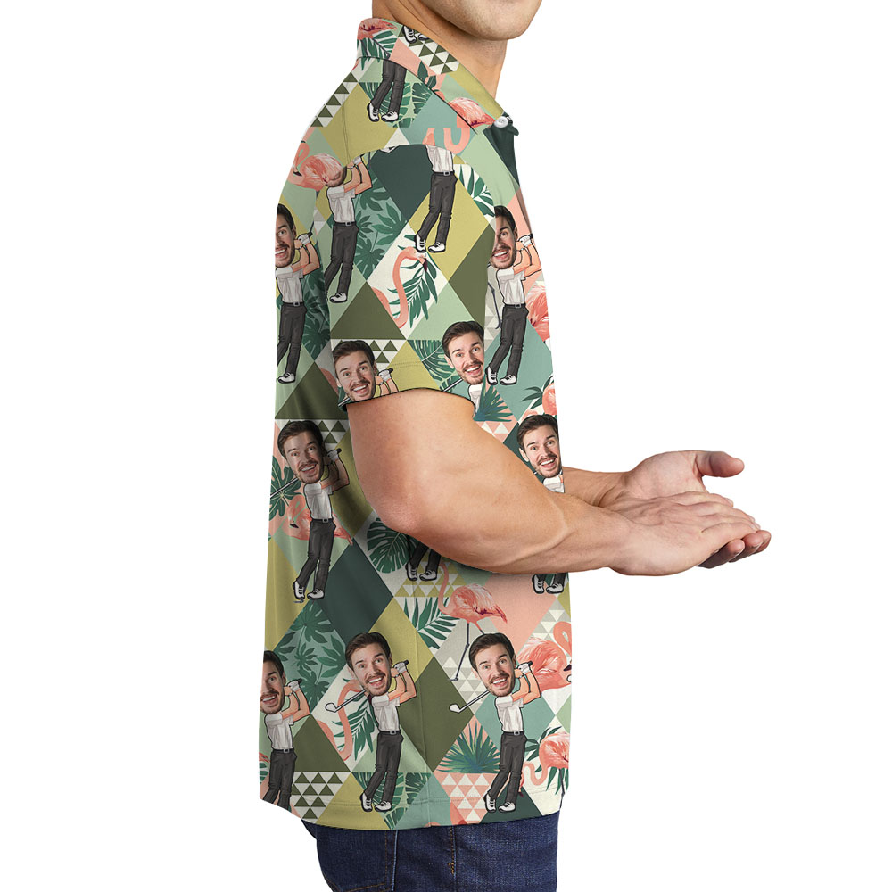 Custom Polo Shirts With Multiple Golfer Faces