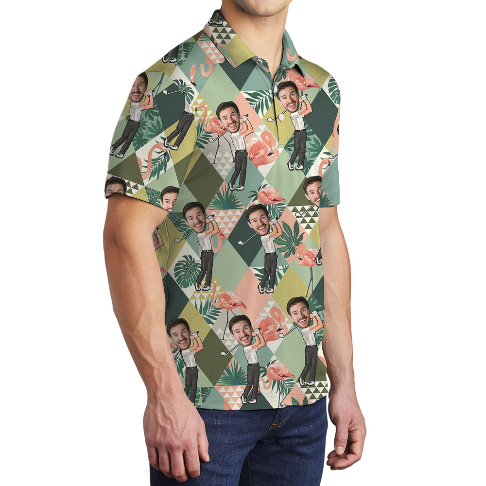 Custom Polo Shirts With Multiple Golfer Faces