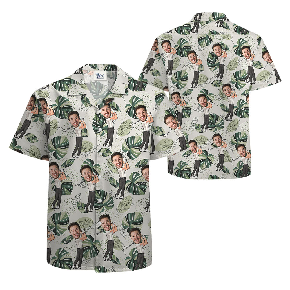 Custom Face Golf Men's Hawaiian Shirt