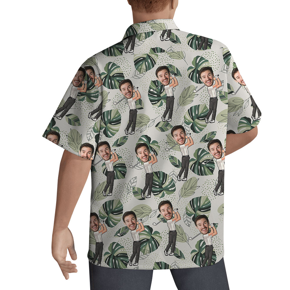 Custom Face Golf Men's Hawaiian Shirt