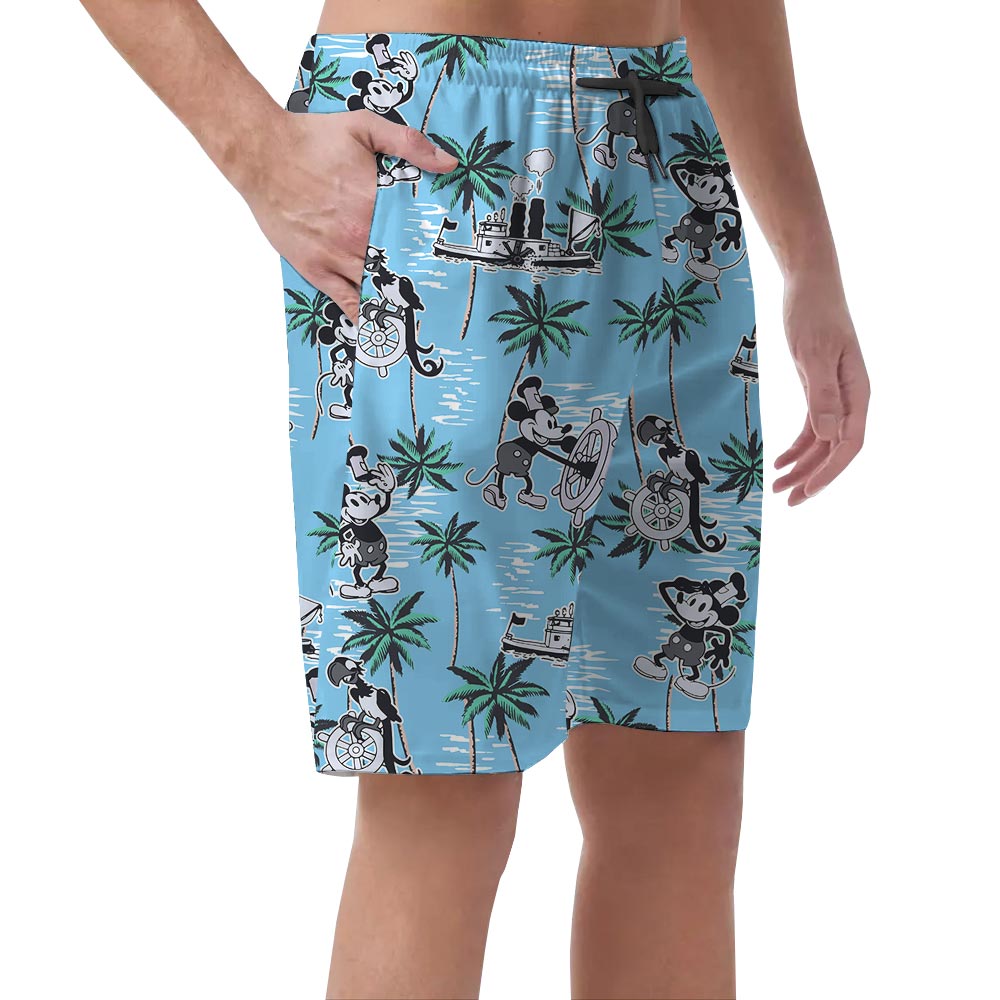 Men's Steamboat Willie Beach Shorts For Vacation