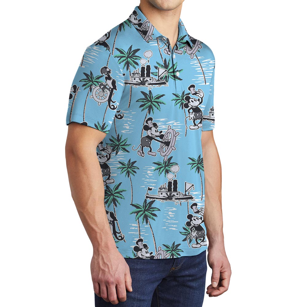 Men's Steamboat Willie Aloha Polo Shirt