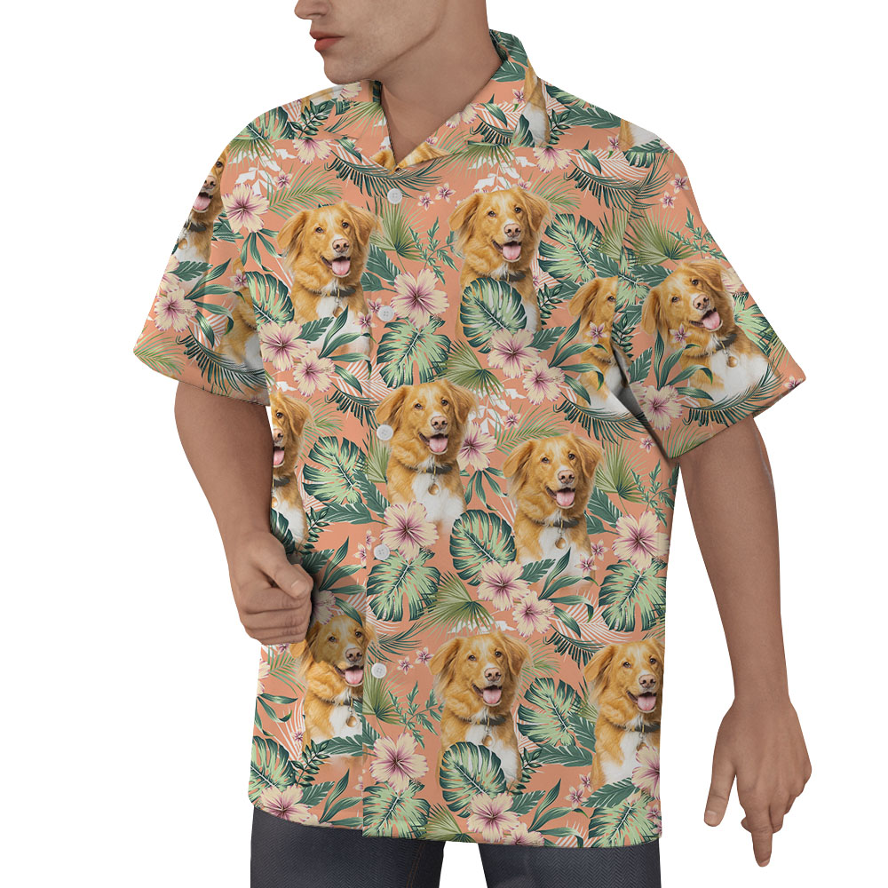 Custom Face Hibiscus Personalized Hawaiian Shirt