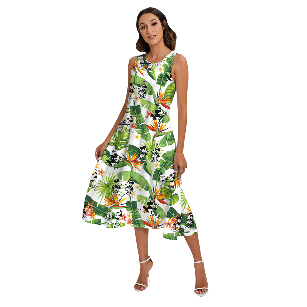 Tropical Mickey Steamboat Willie Matching Family Hawaiian Outfits