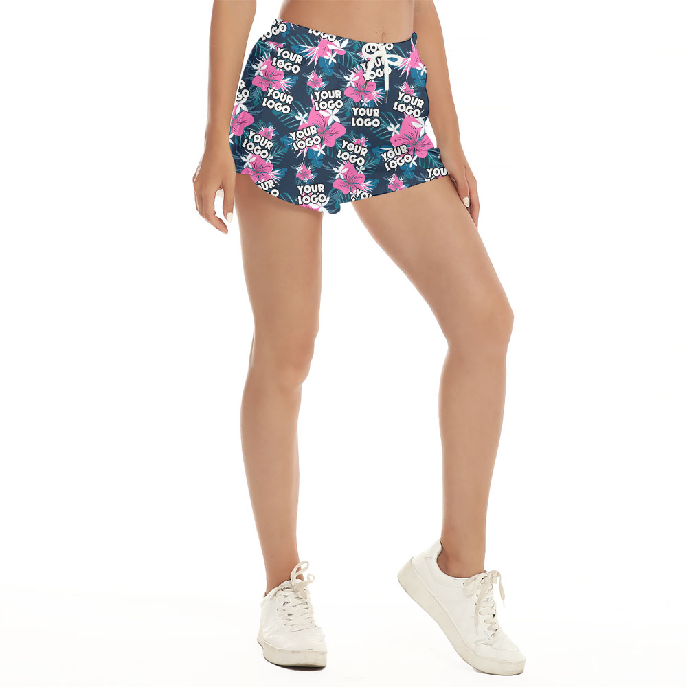 Floral Custom Logo Beach Women Shorts