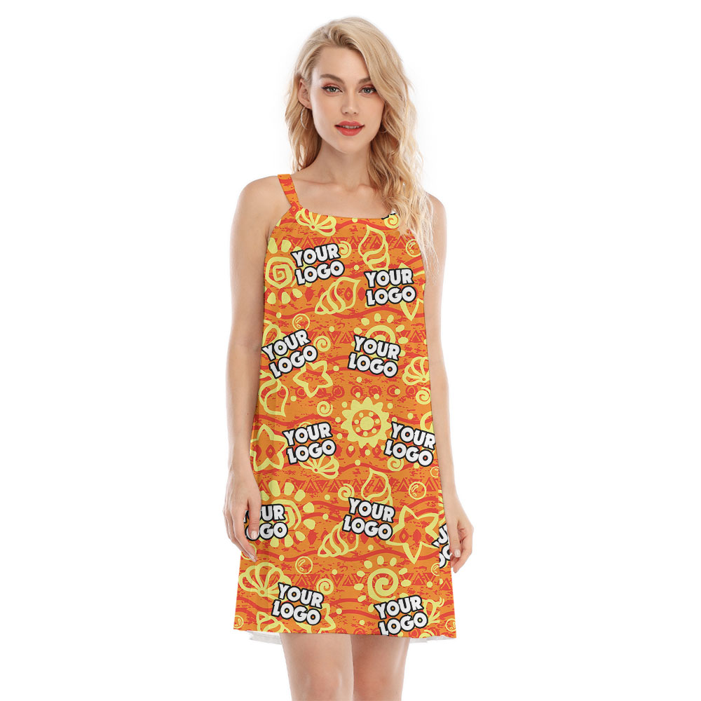 Custom Logo Orange Cami Dress For Women - variant image 1
