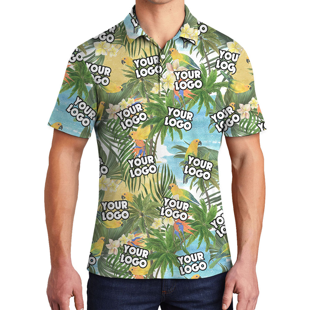 Vintage Men's Collared Shirt With Multiple Logos - variant image 1