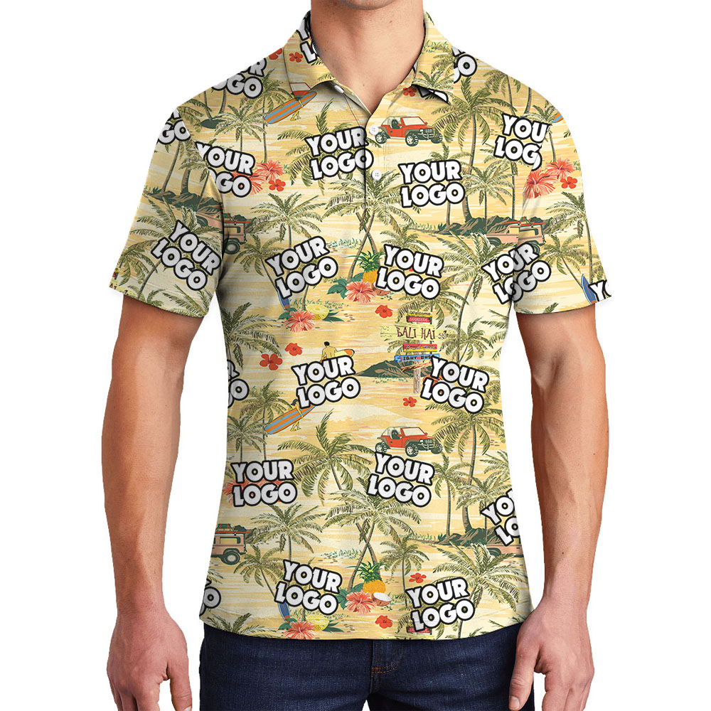 Vintage Beach Polo Shirts With Custom Logos - variant image 1