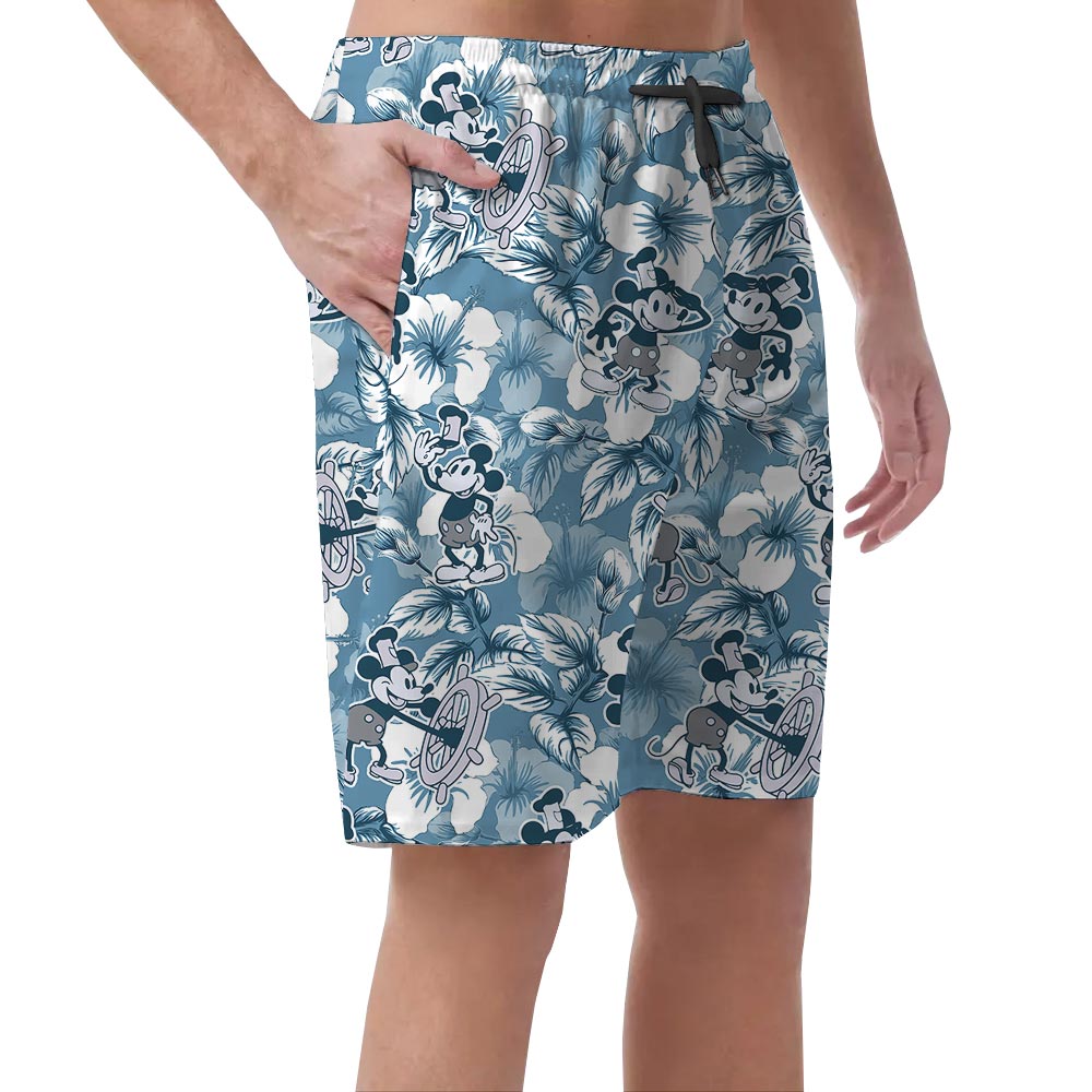 Men's Steamboat Willie Mickey Beach Shorts
