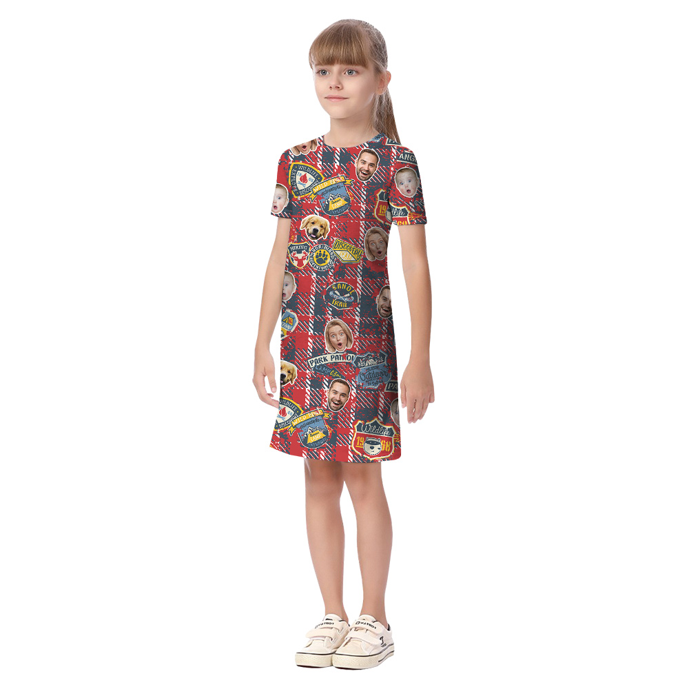 Custom Face Family Camping Matching Hawaiian Outfits