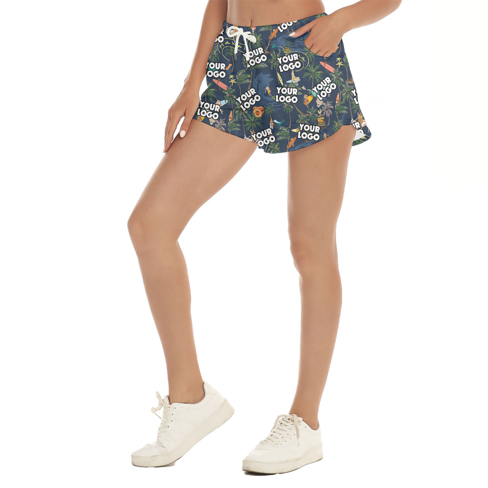 Women's Hawaiian Shorts With Custom Logos
