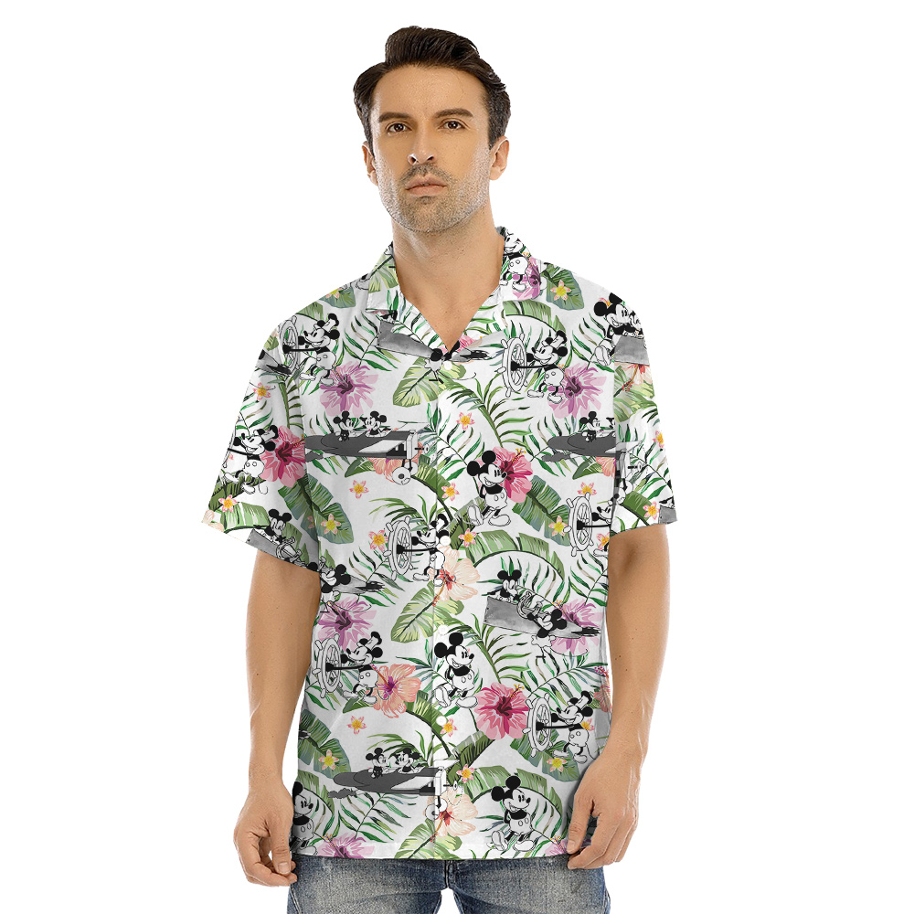 Floral Mickey Mouse Family Matching Hawaiian Outfits