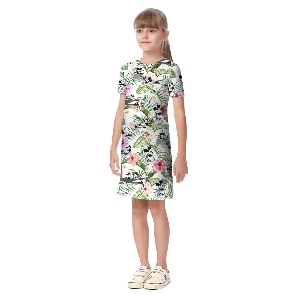 Floral Mickey Mouse Family Matching Hawaiian Outfits
