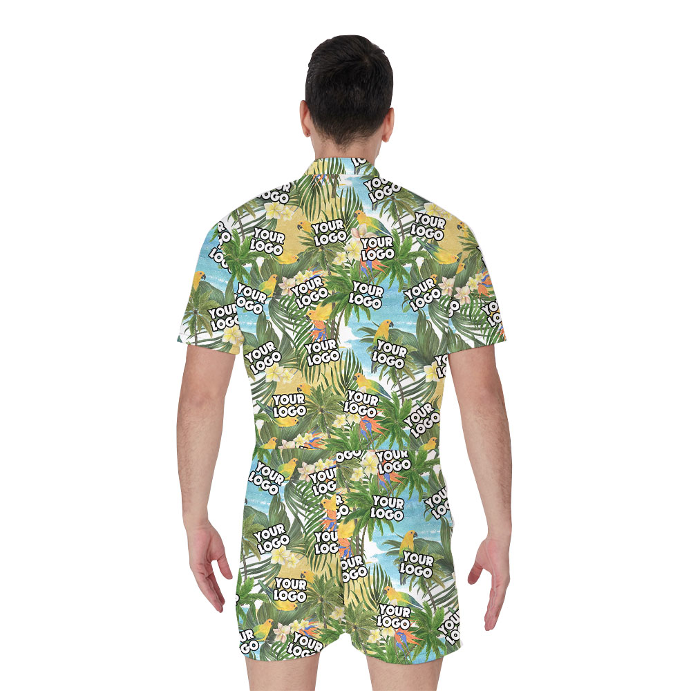 Personalized Logo Men's Beach Romper