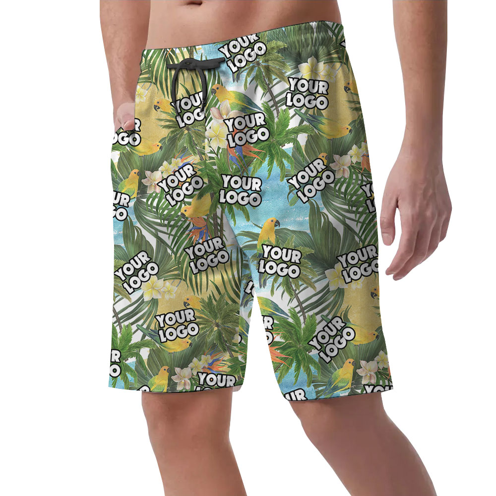 Custom Logo Hawaiian Shorts For Men