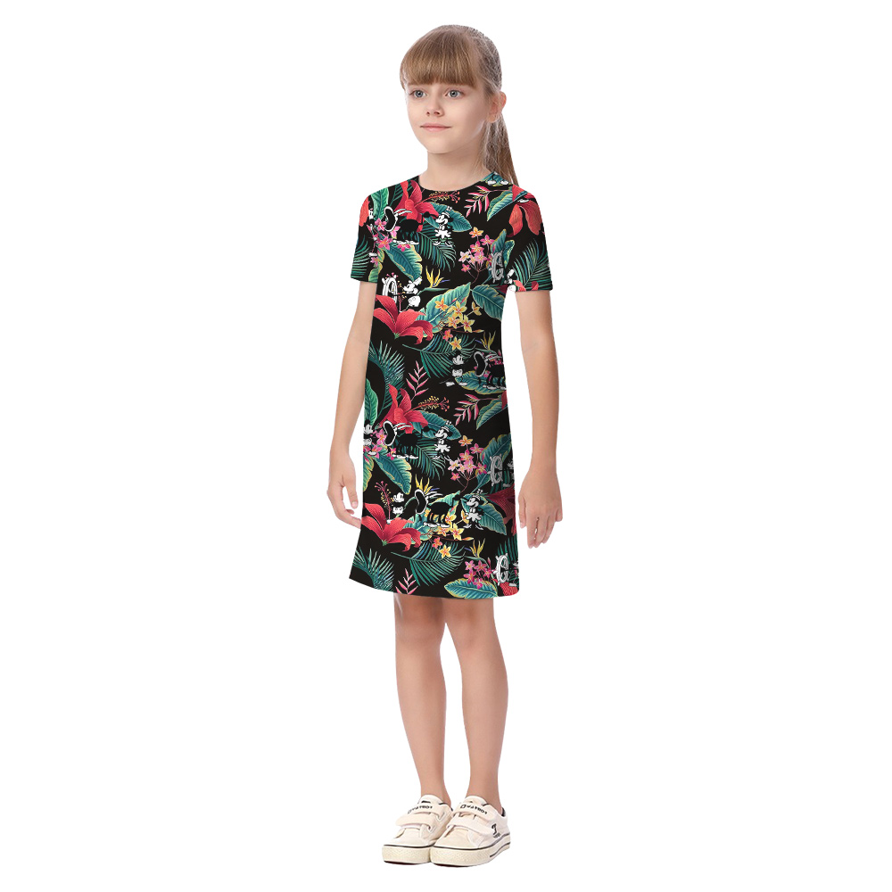 Tropical Floral Mickey Steamboat Willie Matching Aloha Wear For Family