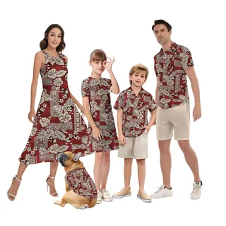Cute Mickey Mouse Vintage Floral Matching Hawaiian Shirts For Family