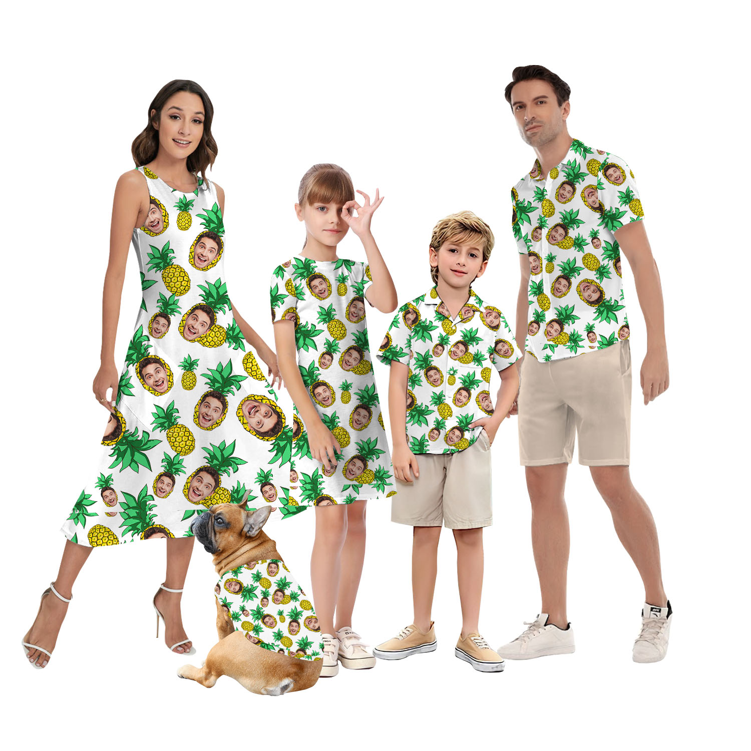 Custom Face His And Hers Matching Tropical Outfits - variant image 1