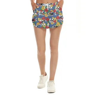 Mickey's Moana Adventure Steamboat Willie 1928 Hawaiian Women Shorts
