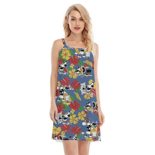 Breezy Bliss Mickey Steamboat Willie 1928 Hawaiian Cami Dress