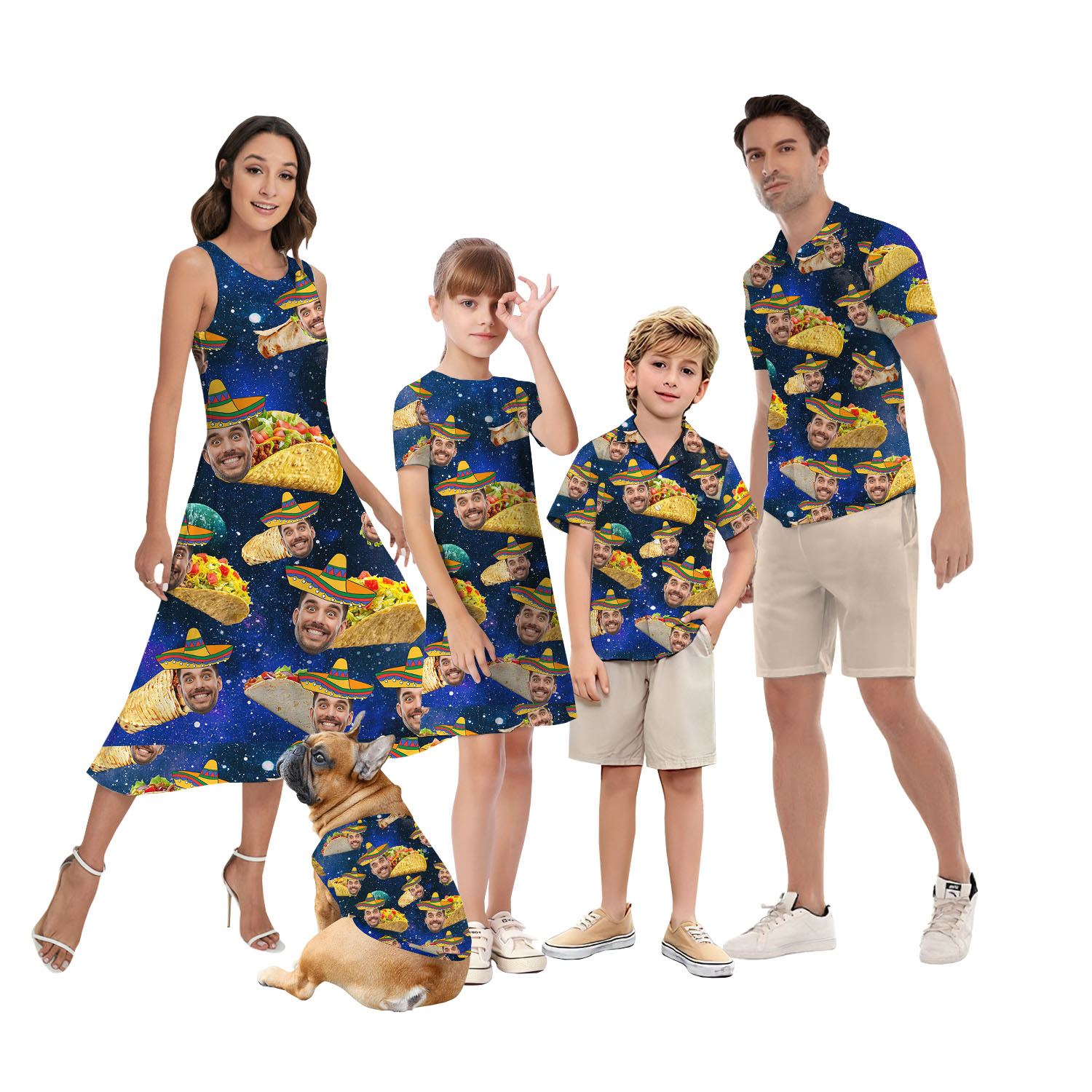 Mexico Taco Matching Hawaiian Shirt With Custom Face - variant image 1
