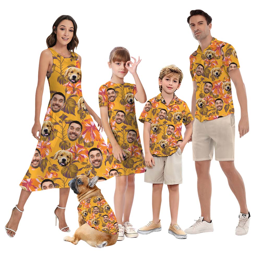 Hibiscus Custom Matching Hawaiian Shirts For Dog And Owner With Photos - variant image 1