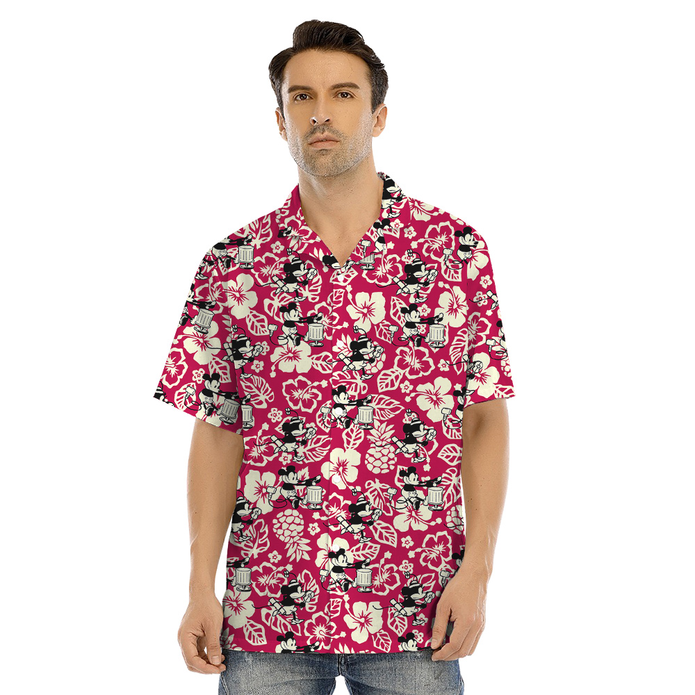 Vintage Hibiscus Mickey And Minnie Family Matching Hawaiian Outfits