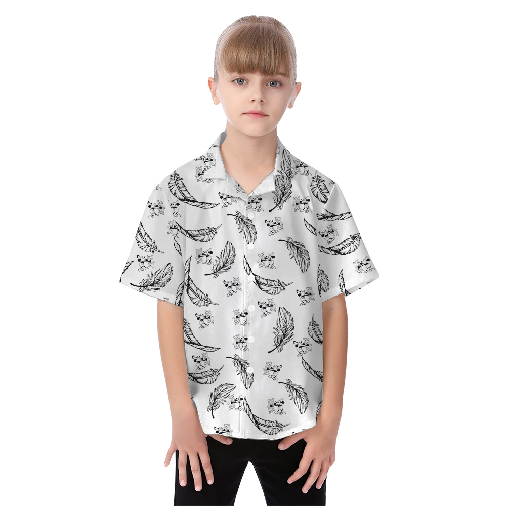 Cute Mickey Steamboat Willie Feather Matching Family Hawaiian Shirts For Father And Kids
