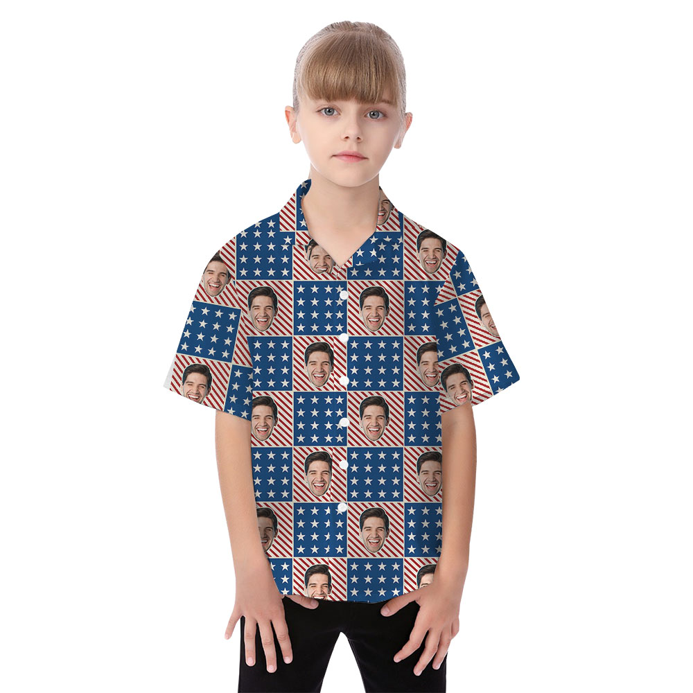 American Flag Custom Matching Family Outfits With Faces