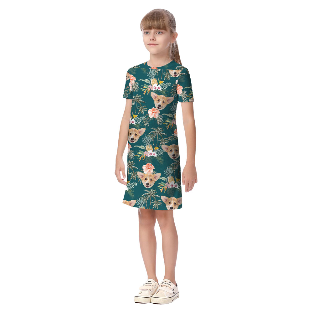 Palm Tree Beach Themed Hawaiian Shirt With Custom Faces