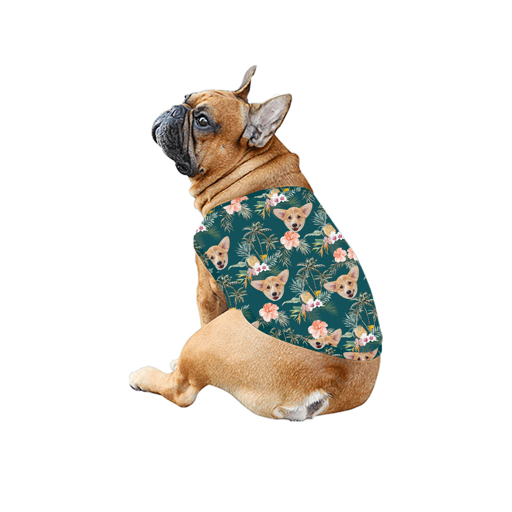 Palm Tree Beach Themed Hawaiian Shirt With Custom Faces