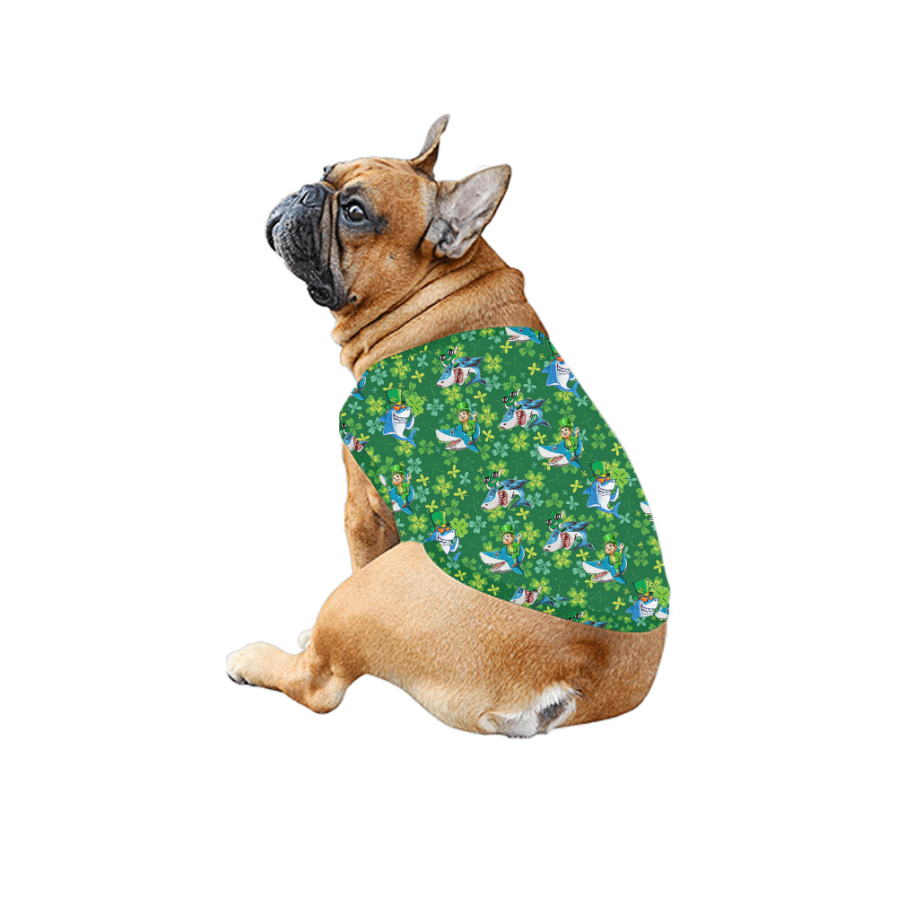 Funny St Patrick Shark Family Matching Hawaiian Shirts