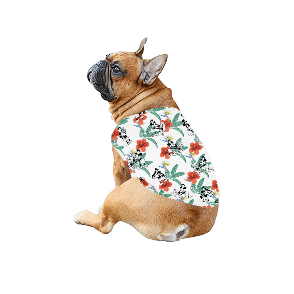 Hibiscus Mickey Steamboat Willie Matching Hawaiian Shirts
