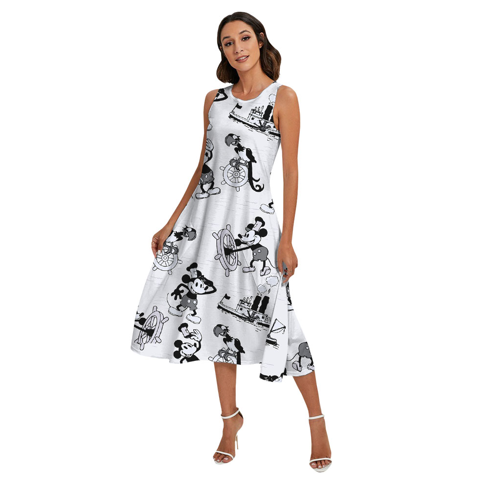 Mickey Steamboat Willie Mens Womens Matching Hawaiian Outfits