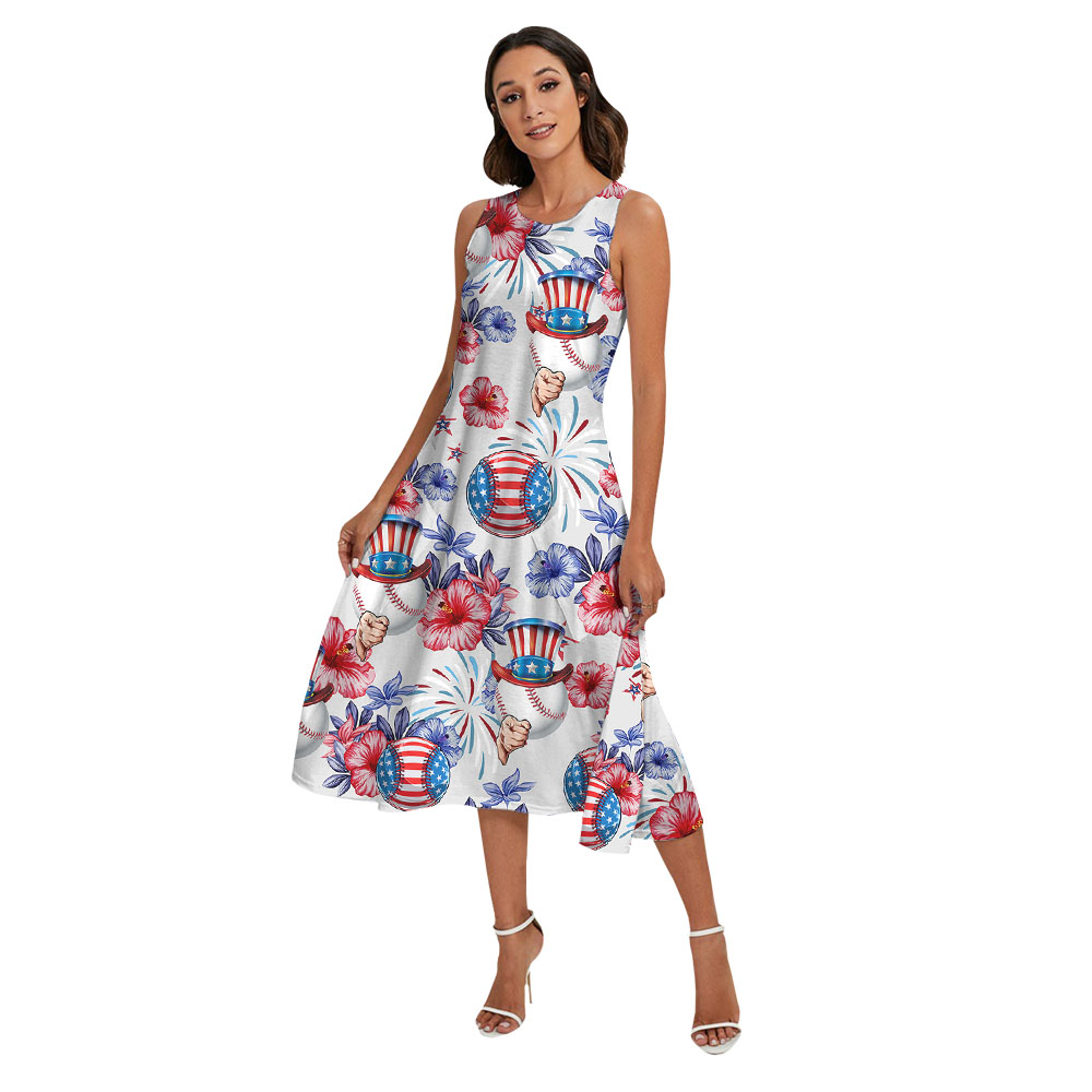 Baseball Independent Day Matching Hawaiian Outfit For Family