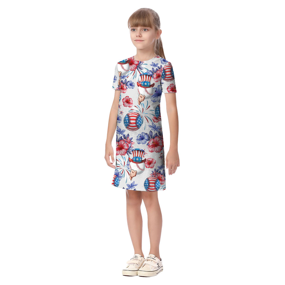 Baseball Independent Day Matching Hawaiian Outfit For Family