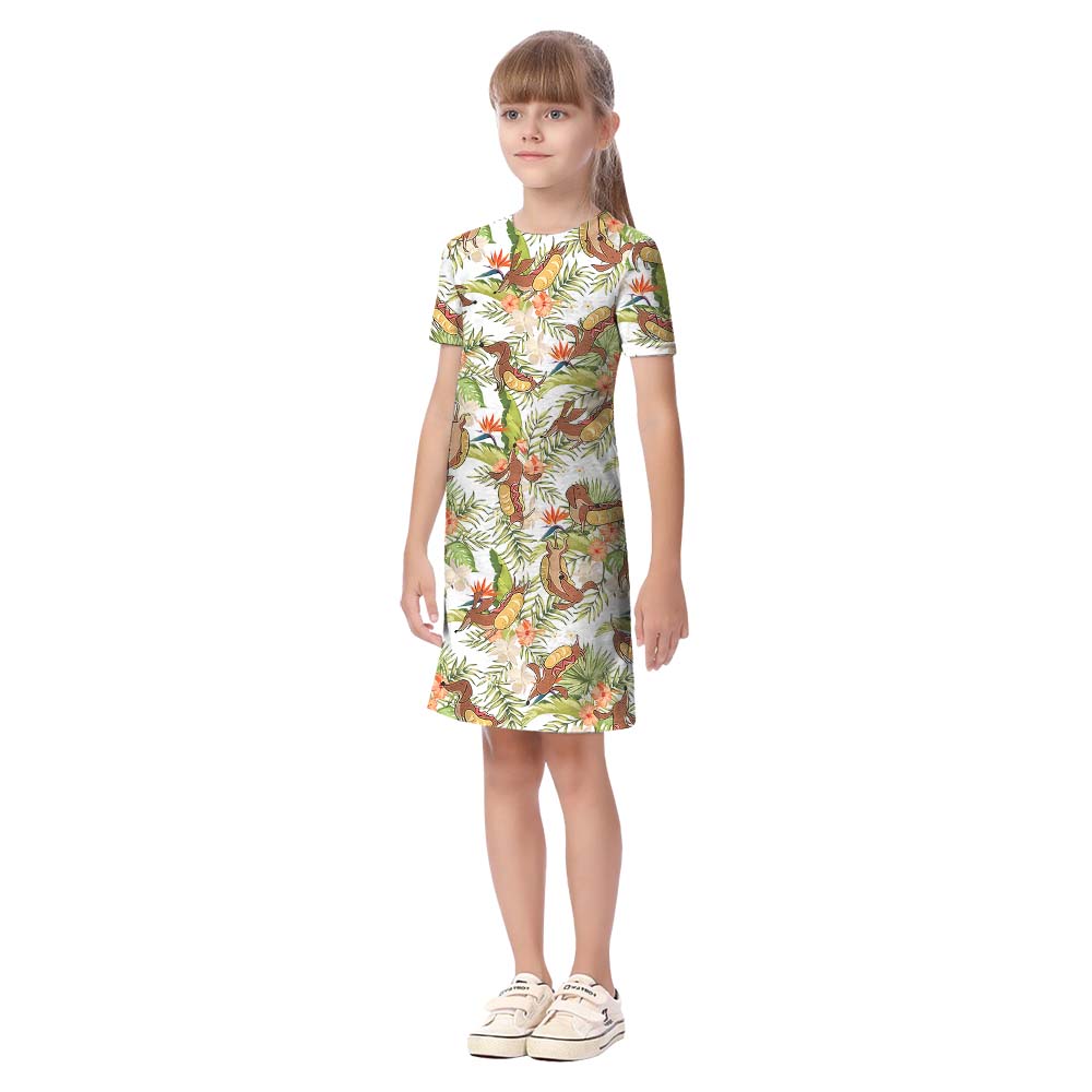 Dachshund Tropical Matching Hawaiian Shirt With Dog