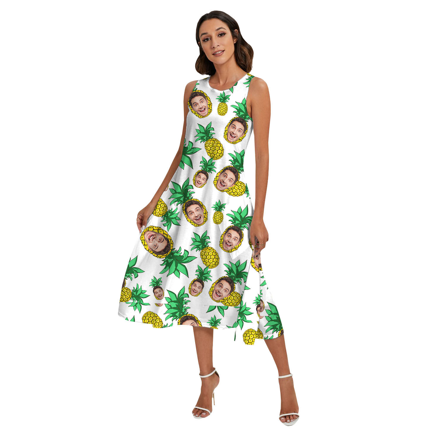 Custom Face His And Hers Matching Tropical Outfits