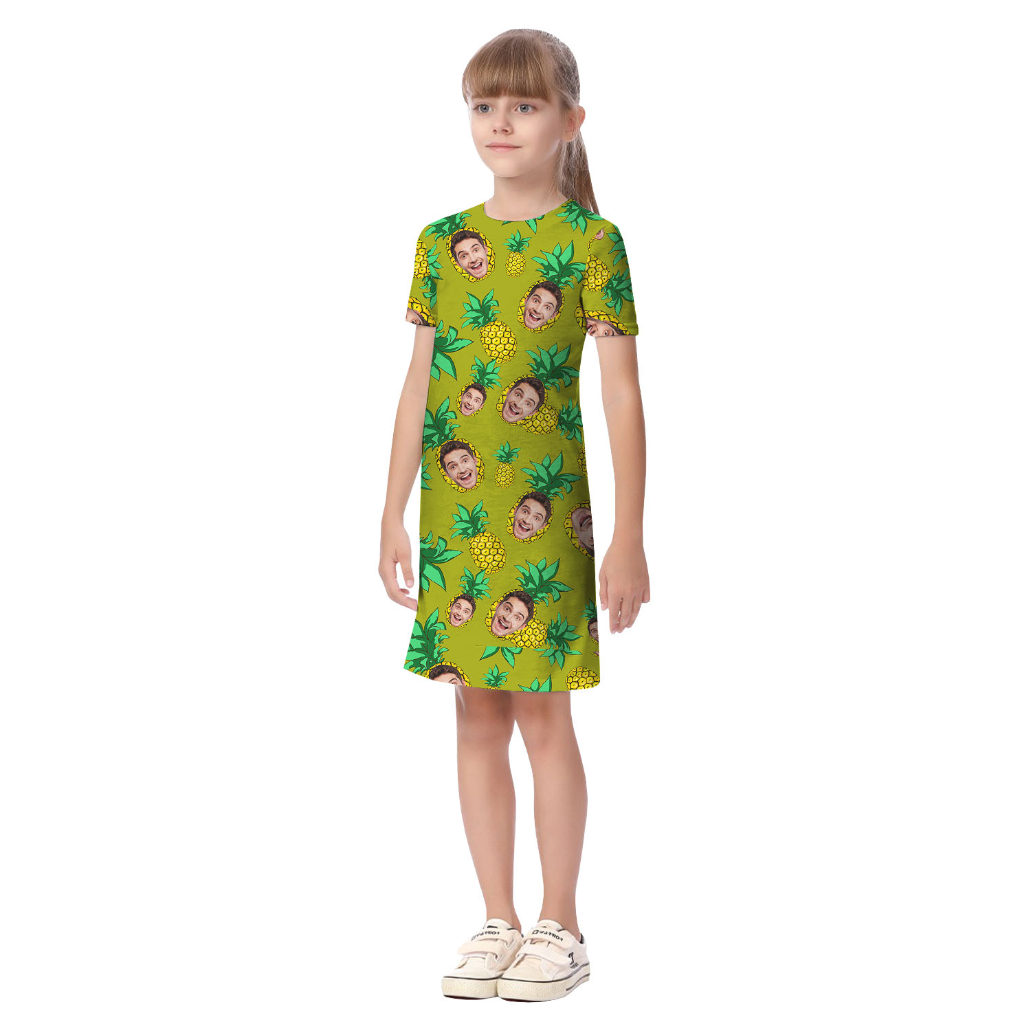 Pineapple White Matching Hawaiian Shirts With Multiple Faces