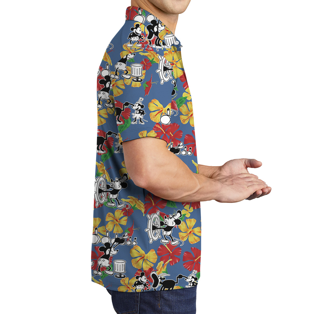 Surf's Up Mickey's Steamboat Willie 1928 Polo Shirts