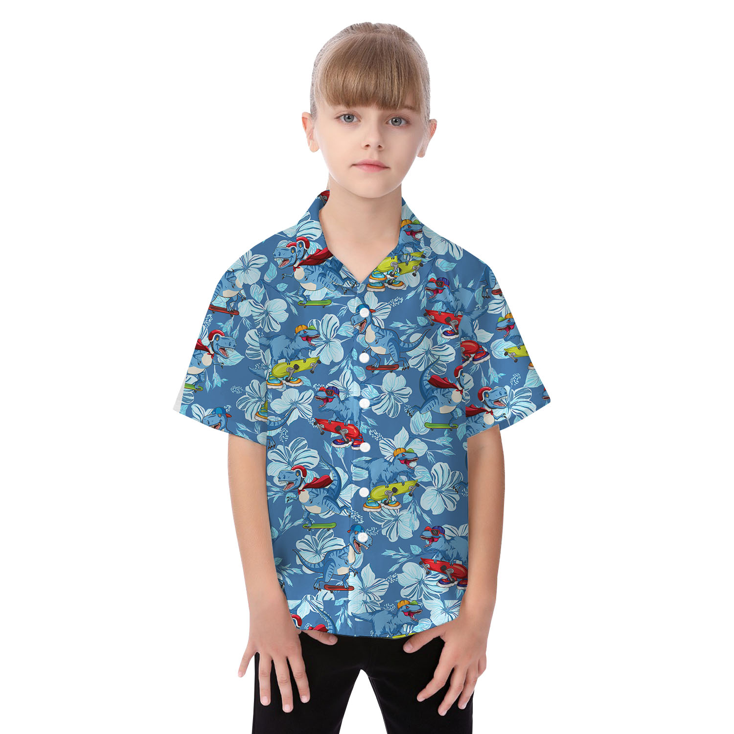 Dinosaur Matching Hawaiian Dress And Shirt For Family