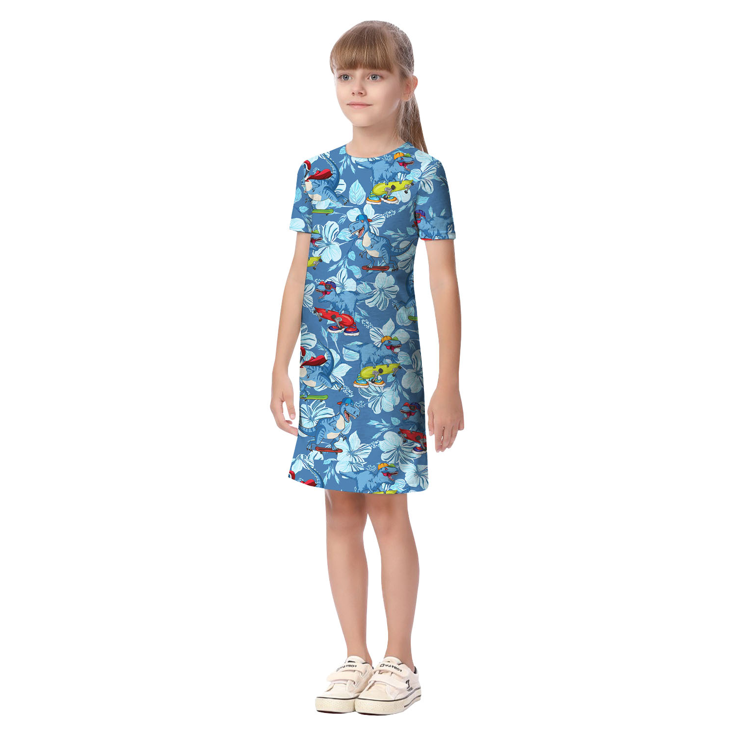 Dinosaur Matching Hawaiian Dress And Shirt For Family
