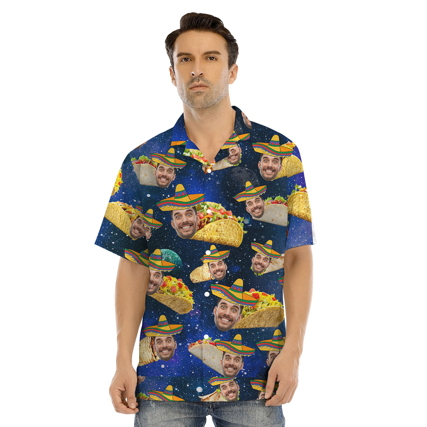Mexico Taco Matching Hawaiian Shirt With Custom Face